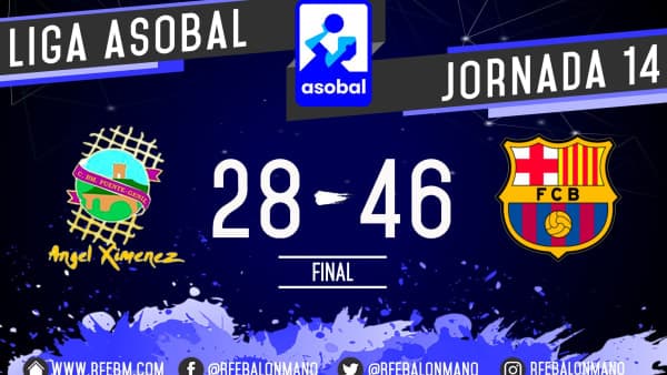 Vídeo resumen: BM Ángel Ximénez – AVIA P.G. – Barça Lassa (28-46)